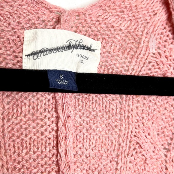 NEW Universal Thread Cable Knit Open Front Cardigan Sweater Blush Size Small - Picture 4 of 5